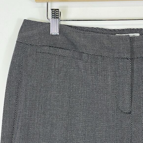 Halogen Black White Trace Weave Pattern Taylor Fit Pants Women's 10 Petite NWT - Picture 2 of 7